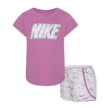 Nike Little Girls 2-pc. Short Set, 6x, Pink