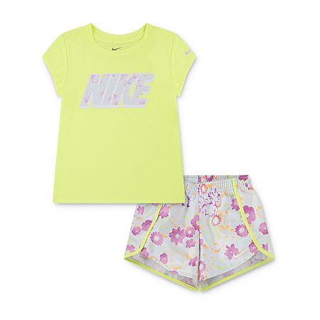 Nike Little Girls 2-pc. Short Set, 6x, Green