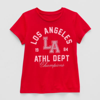Xersion Little & Big Girls Crew Neck Short Sleeve Graphic T-Shirt