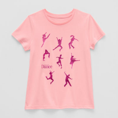 Xersion Little & Big Kid Girls Crew Neck Short Sleeve Regular Fit Graphic T-Shirt