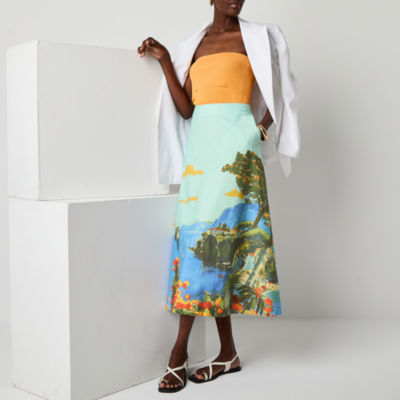 Worthington Womens Long Full Skirt