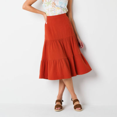 St. John's Bay Womens Corduroy A-Line Skirt