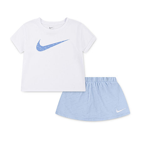Nike Little Girls 2-pc. Skort Set, 6, White