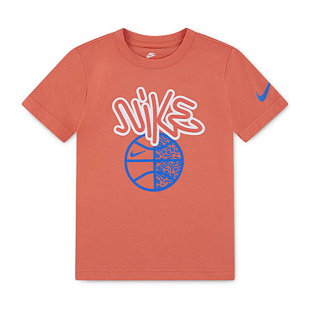 Nike Little Boys Crew Neck Short Sleeve Graphic T-Shirt, 7, Red