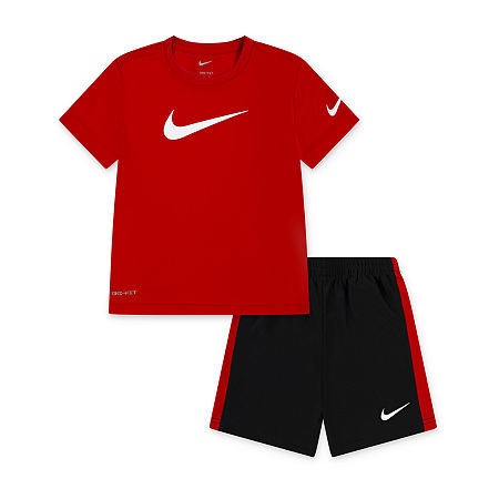 Nike Little Boys 2-pc. Short Set, 7, Red