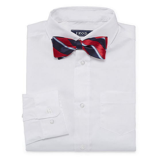 IZOD Big Boys Button Down Collar Long Sleeve Shirt + Tie Set