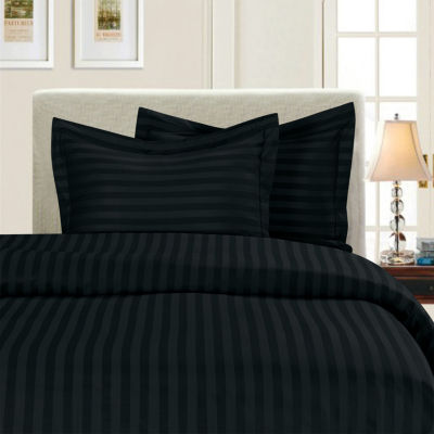 Elegant Comfort Luxurious Wrinkle Resistant Damask Stripe Duvet Cover Set