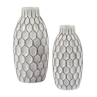 Signature Design by Ashley® 2pc. Dionna Vases, Color White JCPenney