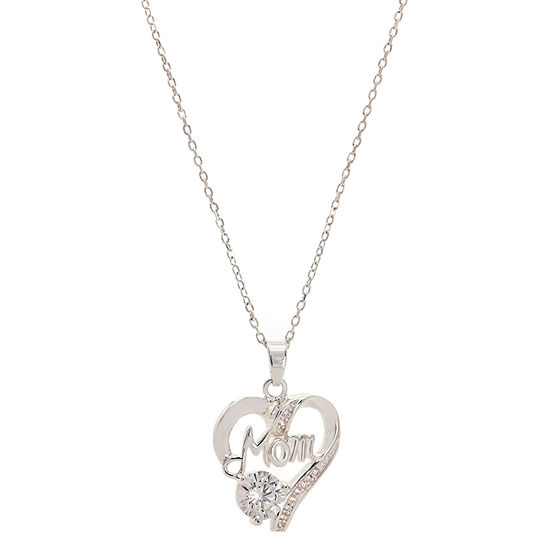 Sparkle Allure Mom Cubic Zirconia Pure Silver Over Brass 18 Inch Ca pic Sparkle Allure Mom Cubic Zirconia Pure Silver Over Brass 18 Inch Ca
