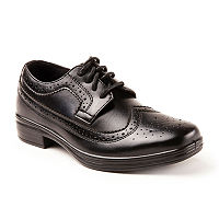 Deer Stags Little & Big Boys Ace Wing Tip Oxford Shoes, 2 Medium, Black