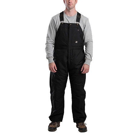 Berne Icecap Insulated Bib Short Mens Workwear Overalls, Medium, Black