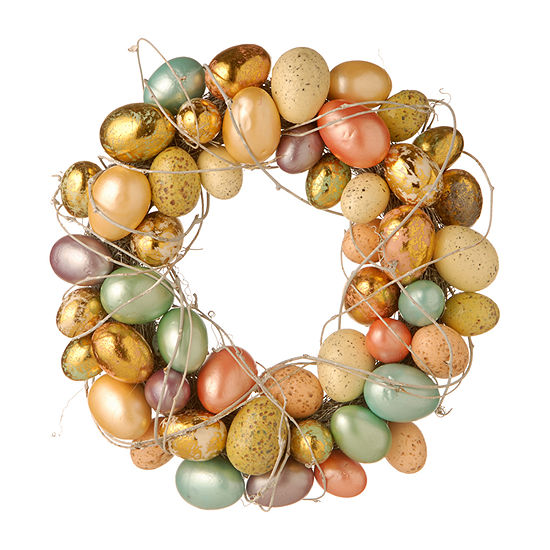 National Tree Co. 16" Easter Eggs and Twigs Wreath