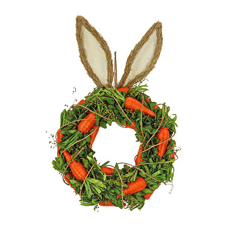 National Tree Co. 21 Bunny Ears Wreath, One Size, Orange