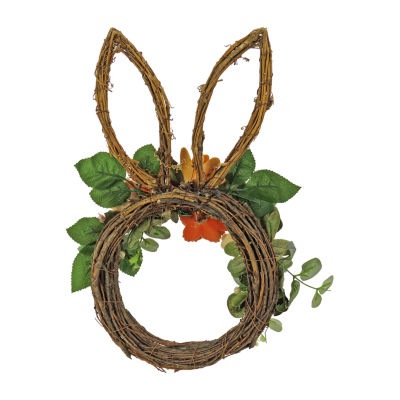 National Tree Co. 17 Floral Bunny Ears Wreath