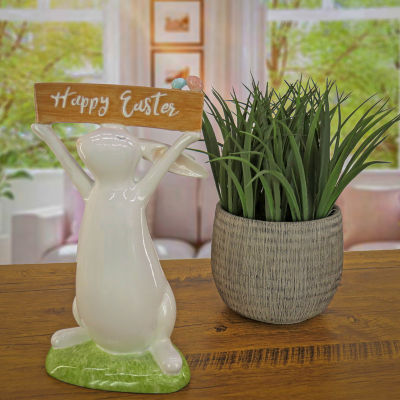 National Tree Co. 11 White Bunny Easter Tabletop Decor