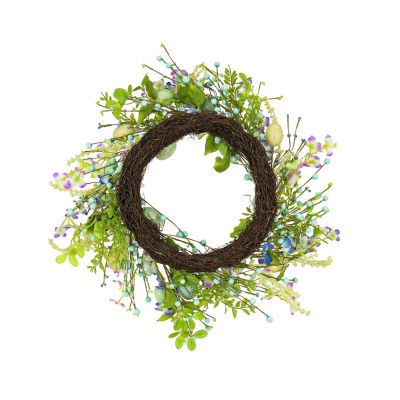 National Tree Co. Flowering Blue Wreath