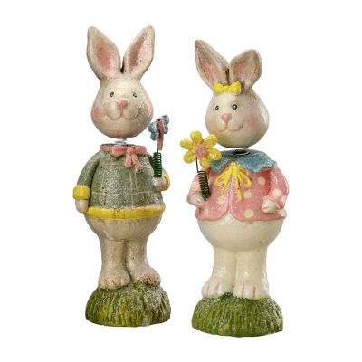 National Tree Co. 8 Bunny 2-pc. Figurine