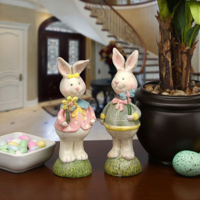 National Tree Co. 8 Bunny 2-pc. Figurine