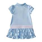 adidas Baby Girls Embroidered Short Sleeve T-Shirt Dress