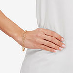 Made in Italy 14K Gold 8 Inch Hollow Paperclip Chain Bracelet