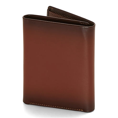 J. Ferrar Mens Trifold Wallet, One Size, Brown