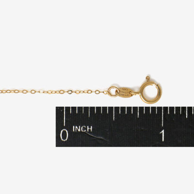 Made in Italy Womens 14K Gold Heart 18 Inch Pendant Necklace