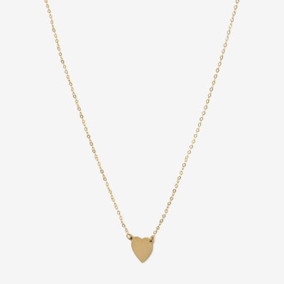 Made in Italy Womens 14K Gold Heart Pendant Necklace