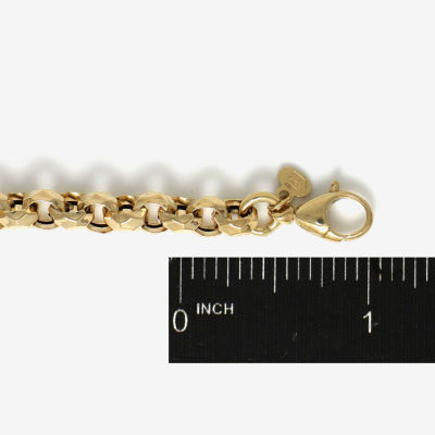 Made in Italy 14K Gold 7.5 Inch Hollow Rolo Chain Bracelet