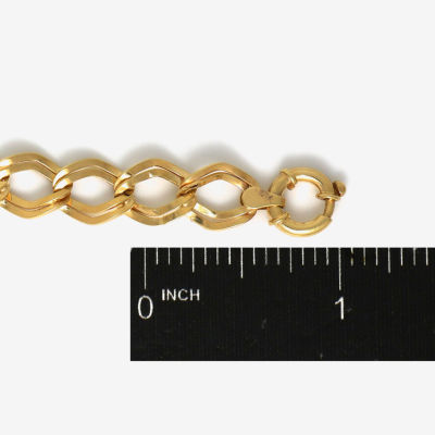 Made in Italy 10K Gold 7.5 Inch Hollow Link Link Bracelet