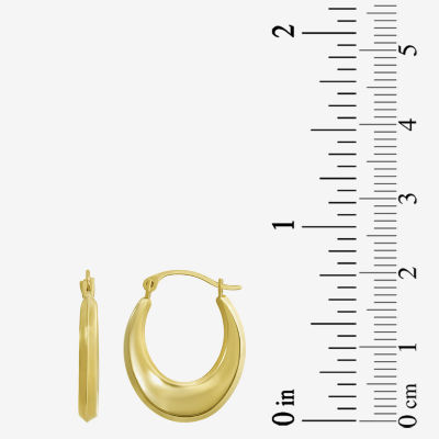 10K Gold 20mm Round Hoop Earrings