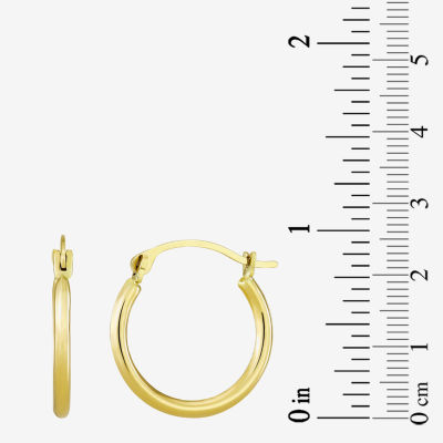 Womens 10K Gold 22mm Round Hoop Earrings