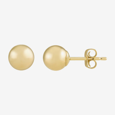 14K Yellow Gold 6mm Stud Earrings