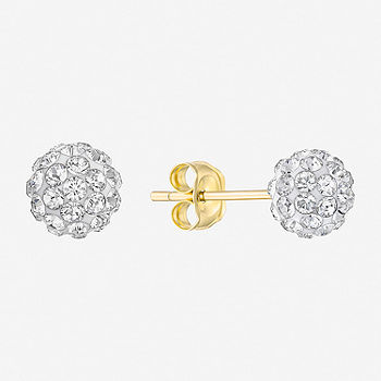 White Crystal 14K Gold 5mm Ball Stud Earrings - JCPenney