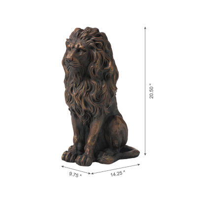 Glitzhome 2-pc. 20.5" MGO Lion Statue Figurine