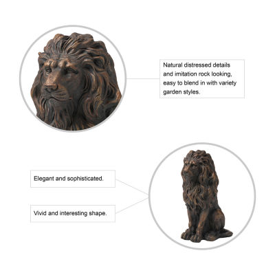 Glitzhome 2-pc. 20.5" MGO Lion Statue Figurine