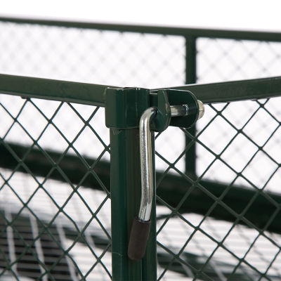 Glitzhome 37.5" Green Steel Garden Cart