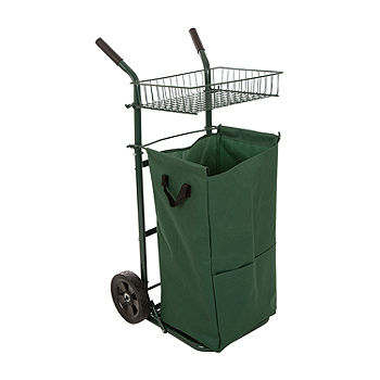 Glitzhome 40.5 Garden Cart With Leaf Trash Bag