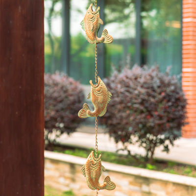 Glitzhome 8.5 Ft Fish Shaped Rain Chain Garland