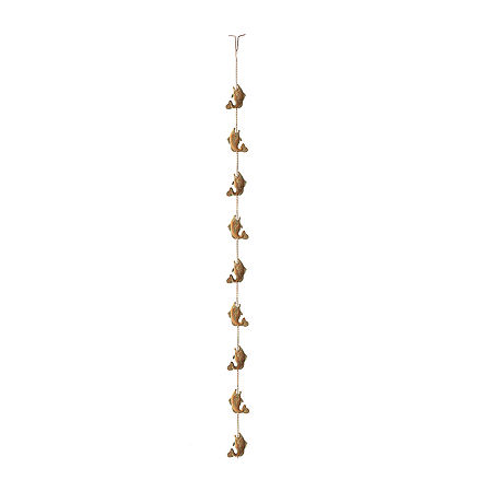 Glitzhome 8.5 Ft Fish Shaped Rain Chain Garland, One Size, Brown