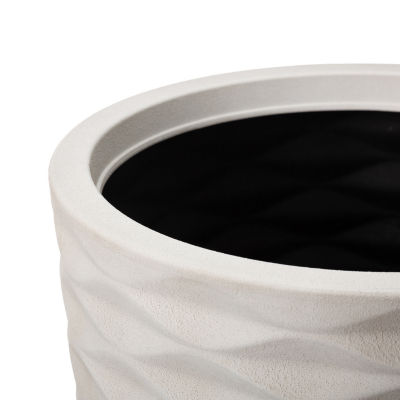 Glitzhome Set Of 2 Polyresin Planters