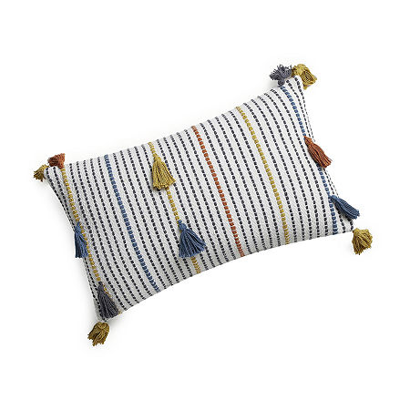 Blue Loom Marlowe Rectangular Throw Pillow, One Size, White