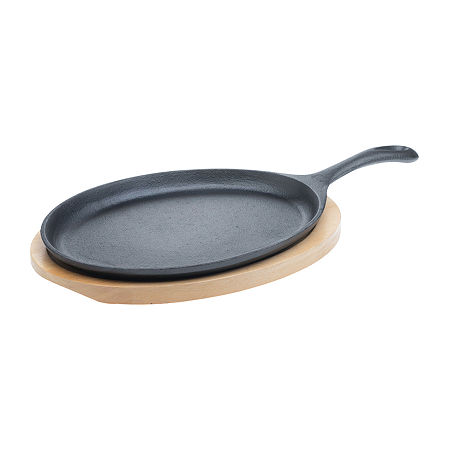 Basic Essentials Cast Iron 2-pc. Fajita Set, One Size, Black