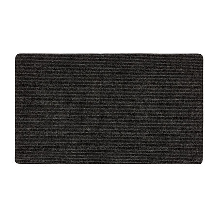 Mohawk Home Ribbed Utility Indoor Outdoor Rectangular Doormat, One Size, Black