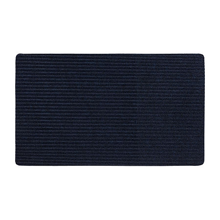 Mohawk Home Ribbed Utility Indoor Outdoor Rectangular Doormat, One Size, Blue