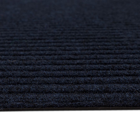 Mohawk Home Ribbed Utility Indoor Outdoor Rectangular Doormat, One Size, Blue