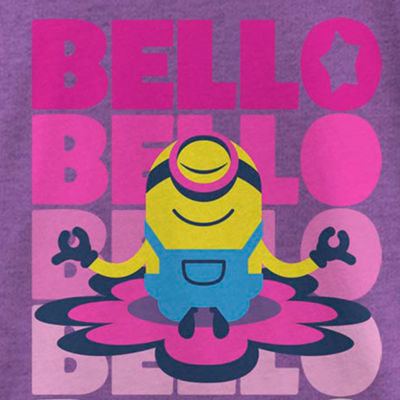 Little & Big Kid Girls Crew Neck Short Sleeve Regular Fit Minions Graphic T-Shirt