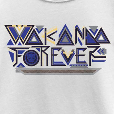 Little & Big Kid Girls Crew Neck Short Sleeve Classic Fit Black Panther Graphic T-Shirt