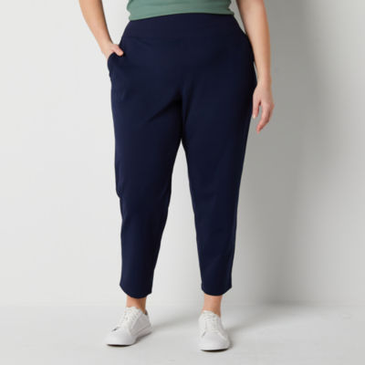 Stylus-Plus Womens High Rise Tapered Pull-On Pants