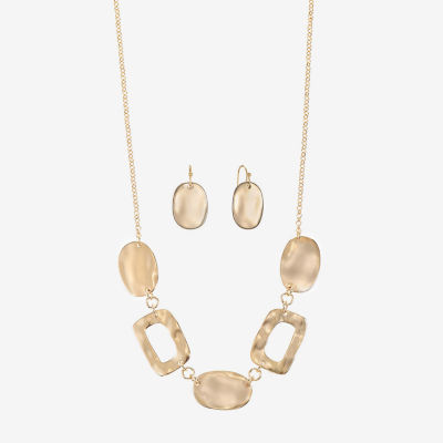 Liz Claiborne Collar Necklace And Drop Earring Womens 2-pc. Jewelry Set