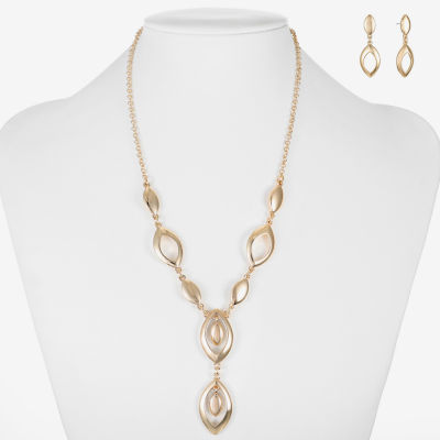 Liz Claiborne Y Necklace And Drop Earring 2-pc. Jewelry Set